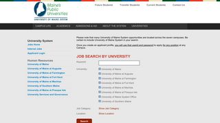 University of Maine System Job Opportunities