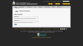 User account | The University of Southern Mississippi