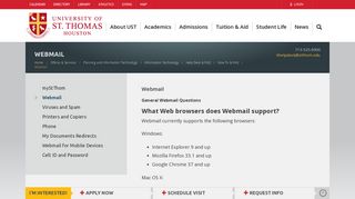 Webmail - University of St. Thomas