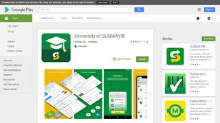 University of SUBWAY® - Apps on Google Play