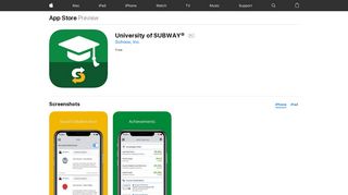 University of SUBWAY® on the App Store - iTunes - Apple