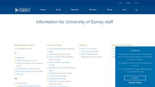 Information for University of Surrey staff | University of Surrey