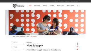 How to apply - The University of Sydney