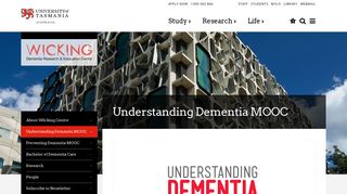 Understanding Dementia MOOC - University of Tasmania