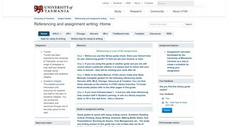 Home - Referencing and assignment writing - Subject Guides at ...
