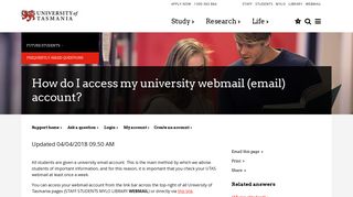 How do I access my university webmail (email) account? - Frequently ...