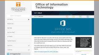Office 365 - Office of Information Technology - The University of ...