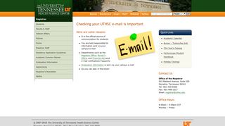 Check Your Email - UTHSC