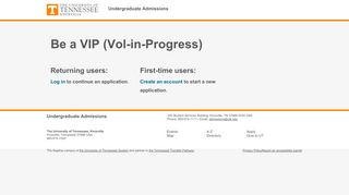 Be a VIP (Vol-in-Progress) - The University of Tennessee, Knoxville