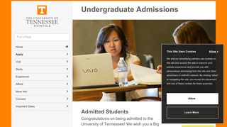 Admitted Students - UTK Admissions - The University of Tennessee ...