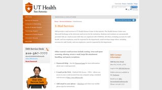 E-mail Services - University of Texas Health Science Center at San ...