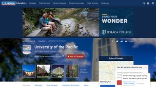 University of the Pacific - Profile, Rankings and Data | US News Best ...