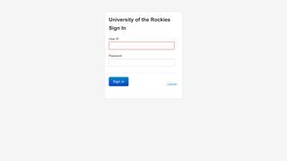 Login - University of the Rockies