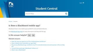 Is there a Blackboard mobile app? - Student Central