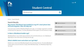 Blackboard app - Student Central