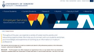 Employer Services - (iSchool) | University of Toronto