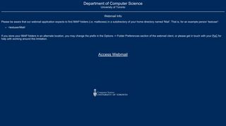 Computer Science Webmail - University of Toronto