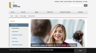 Apply for undergraduate study at Ulster University - Ulster University