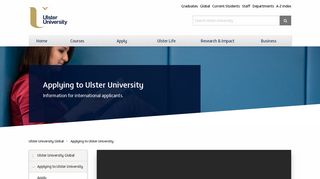 Applying to Ulster University - Ulster University Global