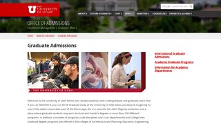 Graduate Admissions - Office of Admissions - The University of Utah