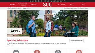 Apply for Admission to SUU | Application - Southern Utah University