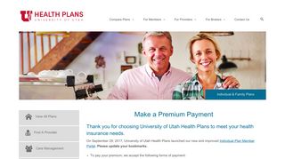 Make a Premium Payment - University of Utah Health Plans