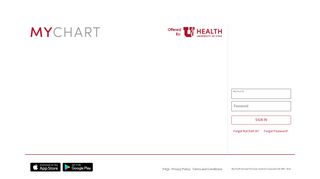 MyChart - Login Page - University of Utah