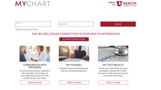 MyChart - Login Page - University of Utah