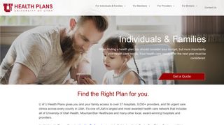 For Individuals & Families - University of Utah Health Plans