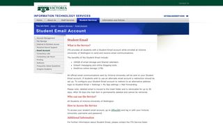 Email Account - Information Technology Services - Victoria University ...