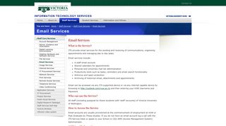 Email Services - Information Technology Services - Victoria University ...