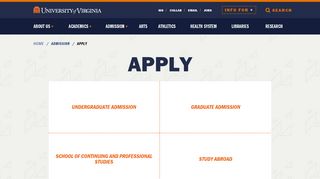 Apply | The University of Virginia