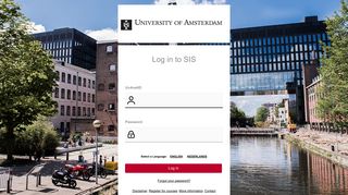 Log in to SIS - University of Amsterdam