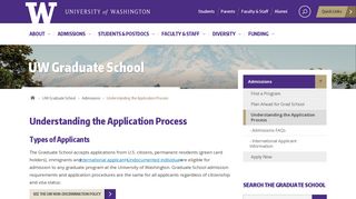Understanding the Application Process | UW Graduate School