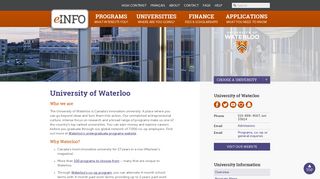 University of Waterloo – eINFO