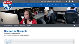 UWG | Banweb for Students