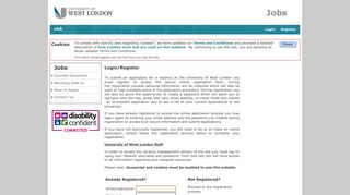 Login - Jobs at the University of West London