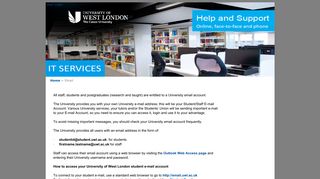 Email - Back to Home - University of West London