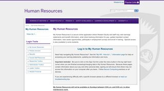 My Human Resources - Human Resources - Western University