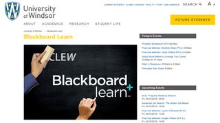 Blackboard Learn | University of Windsor