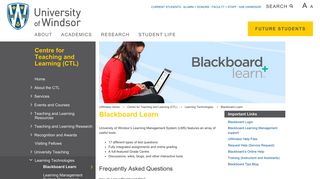 Blackboard Learn - University of Windsor