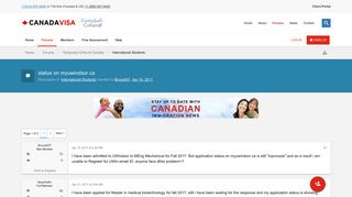 status on myuwindsor.ca - Canadavisa.com