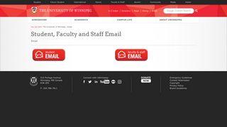 Student, Faculty and Staff Email | Email | The University of Winnipeg