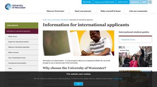 Information for international applicants - University of Worcester