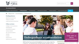 Undergraduates - Accommodation, University of York