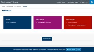 University of Glasgow - MyGlasgow - IT Services - WebMail