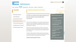 Transfer Admission Planner | UC Admissions - University of California ...