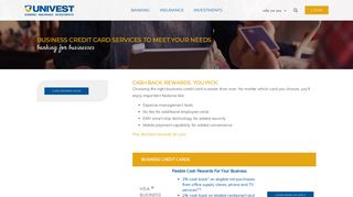 Company & Small Business Credit Cards | Univest