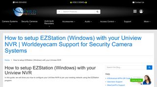 How to setup EZStation (Windows) with your Uniview NVR ...