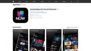 UnivisionNow En Vivo/On Demand on the App Store - iTunes - Apple